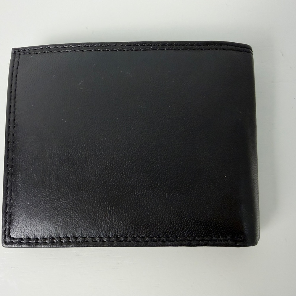 Porsche Design Black Leather Bifold Wallet RFID Blocking Crest Logo Men’s - Picture 2 of 12